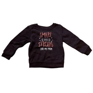 Garanimals Toddler “Smart and Strong Like Mom” Sweatshirt Gray & Red 24M